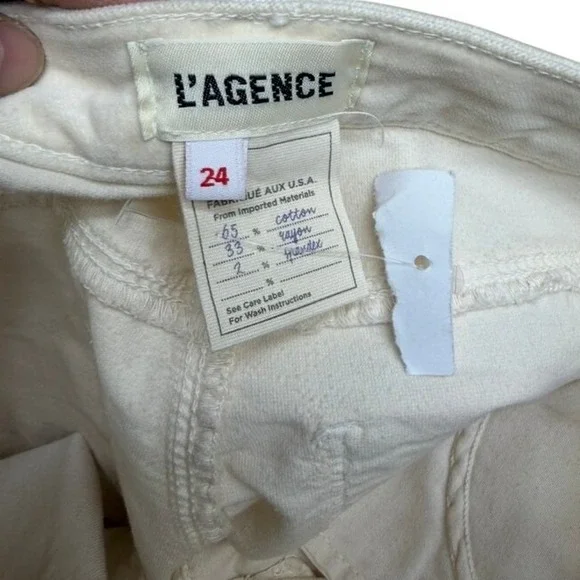 NWT! LAGENCE JYOTHI High Rise Split Hem Stretch Cotton SZ 24 Velvett READ!